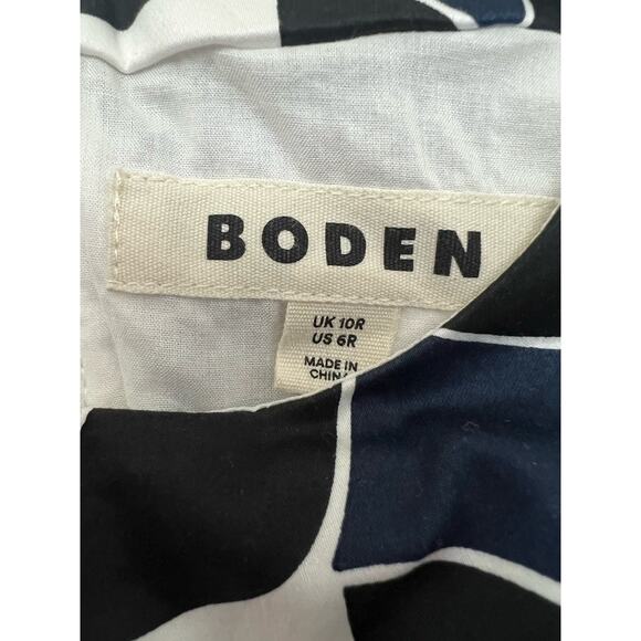 EUC Boden Alexa Cotton Shift Dress Navy Abstract Size 6 - Picture 5 of 5